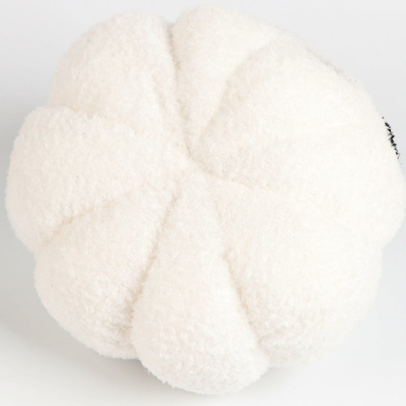 Halloween White Pumpkin Plush Toy Soft Stuffed Doll Birthday Holiday Gifts Home Decor