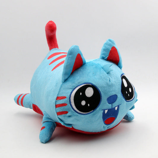 Gravycatman Plush Toy Blue Cat Soft Stuffed Doll Birthday Holiday Gifts for Kids