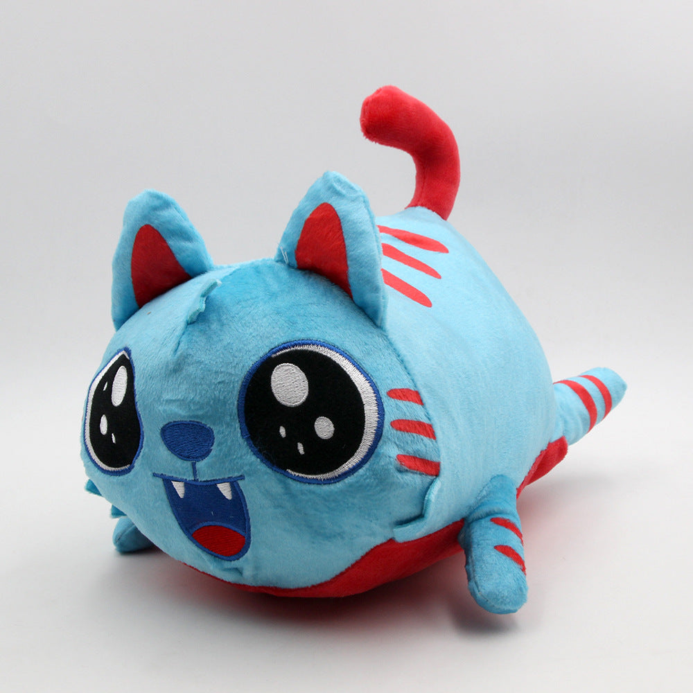 Gravycatman Plush Toy Blue Cat Soft Stuffed Doll Birthday Holiday Gifts for Kids