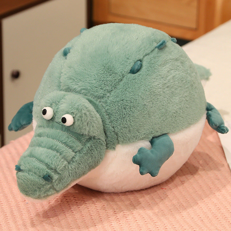 Cute Crocodile Plush Puffer Fish Plushies Toy Soft Stuffed Gift Dolls for Kids Boys Girls