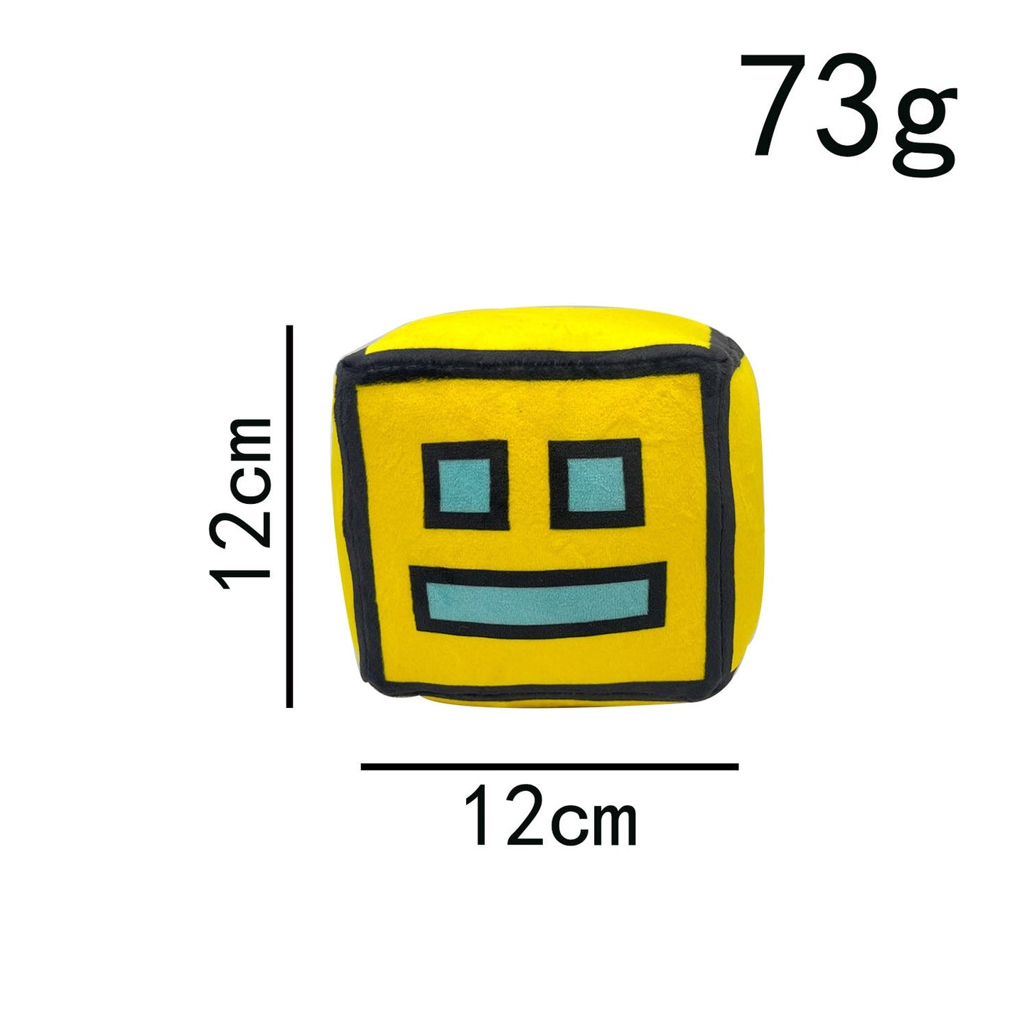 Geometry Dash Cube Plush Toys Soft Stuffed Gift Dolls for Kids Boys Girls