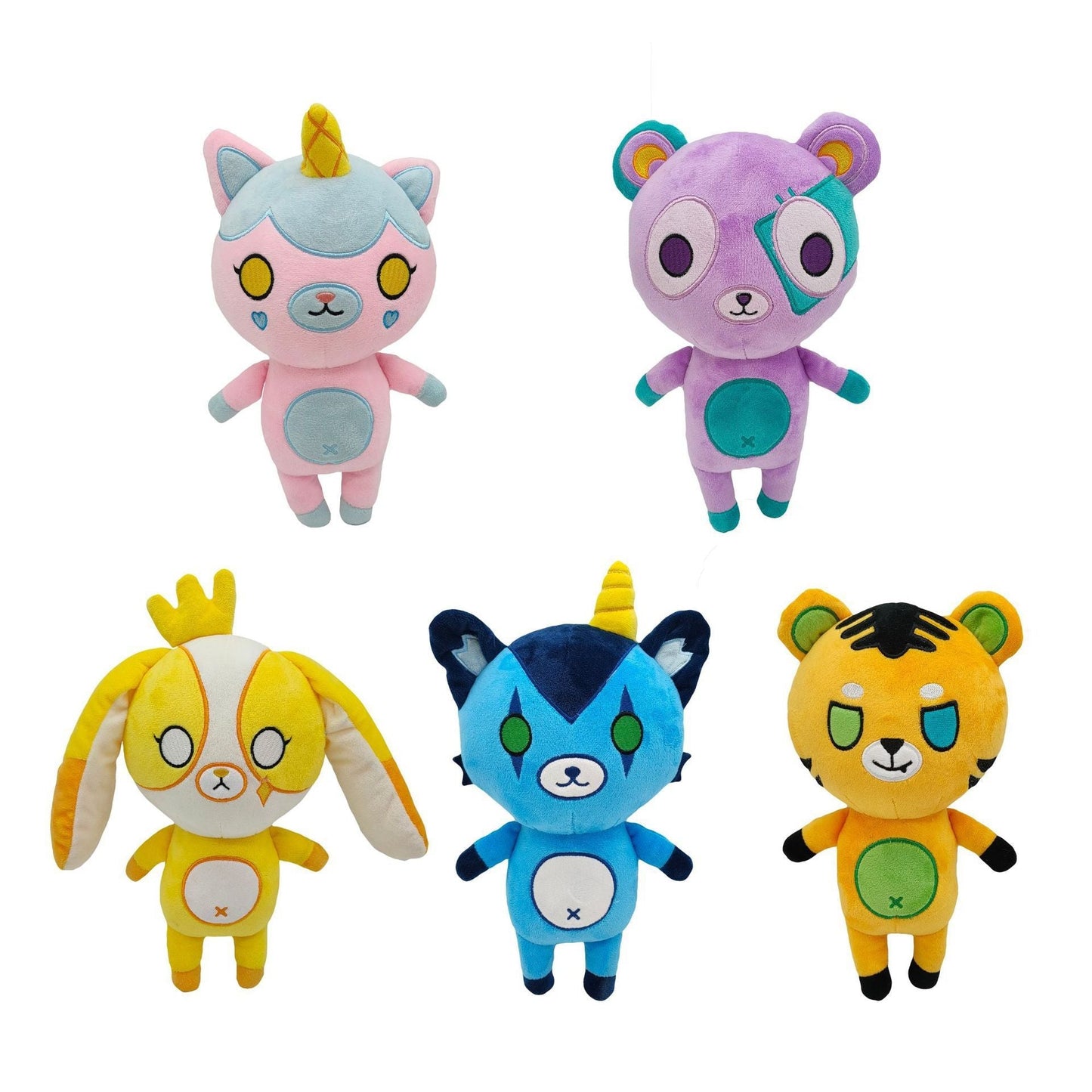 Ranboo Funneh Unicorn Teddy Bear Plush Toy Soft Stuffed Doll Birthday Holiday Gifts for Kids