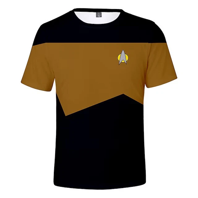 The Next Generation Captain Picard 3D T-Shirts DSN Starfleet Sports Fitness Top