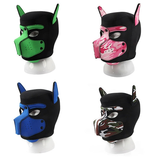 Neoprene Puppy Face Muzzle Dog Removable Full Head Hood Mask