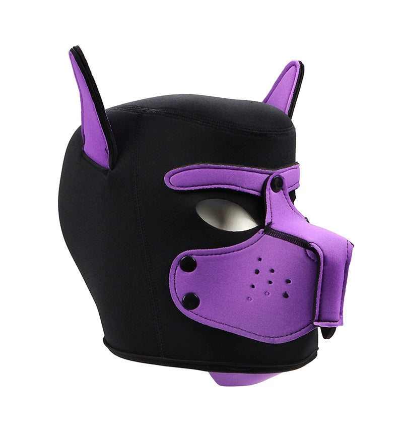 Neoprene Puppy Face Muzzle Dog Removable Full Head Hood Mask