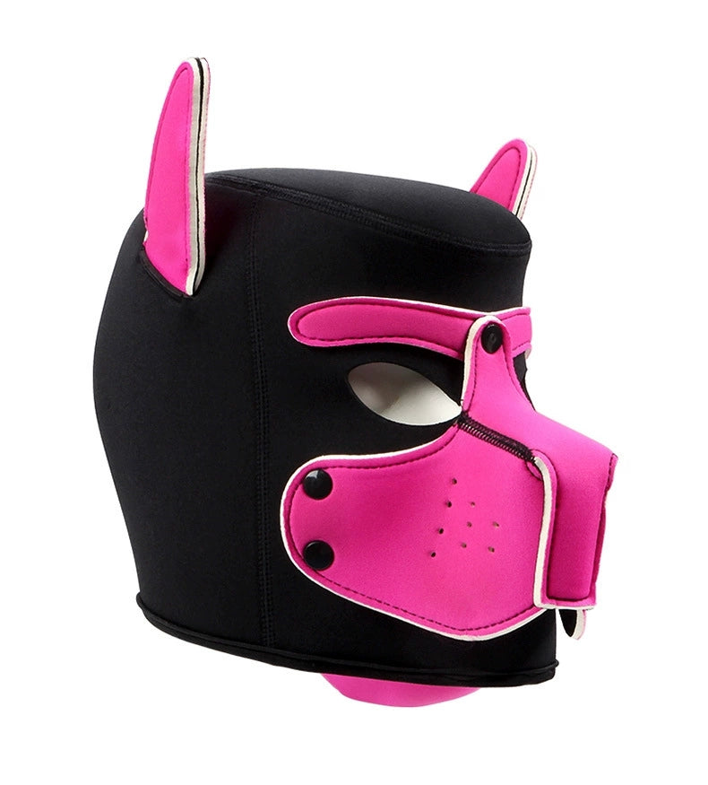 Neoprene Puppy Face Muzzle Dog Removable Full Head Hood Mask