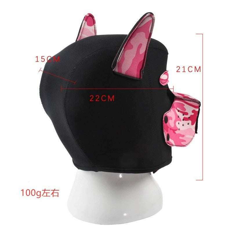 Neoprene Puppy Face Muzzle Dog Removable Full Head Hood Mask