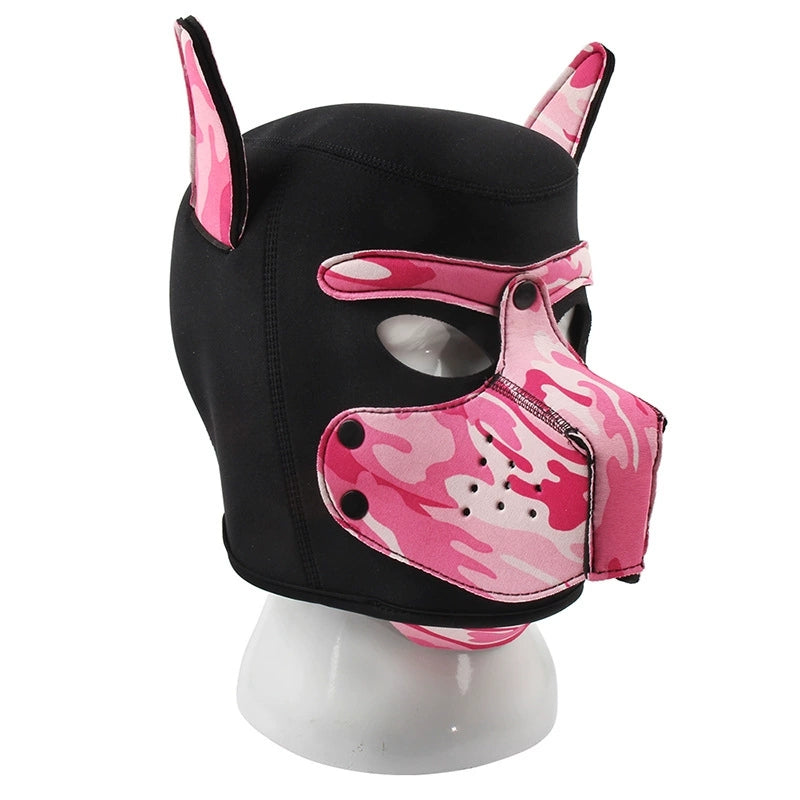 Neoprene Puppy Face Muzzle Dog Removable Full Head Hood Mask