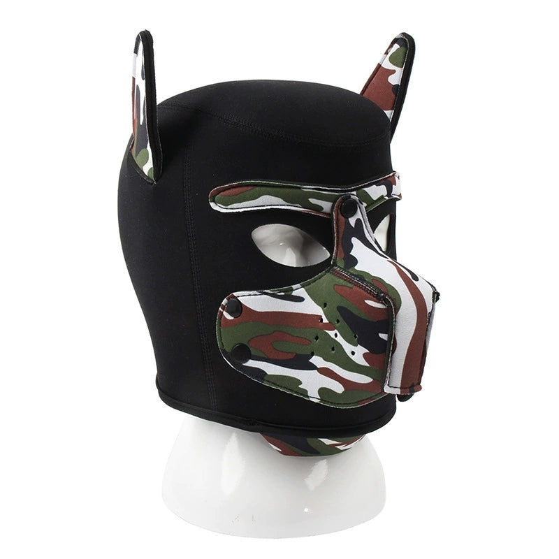 Neoprene Puppy Face Muzzle Dog Removable Full Head Hood Mask